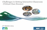 Challenges in Setting Interactive Classroom (Virtual Class ...workshop.nkn.in/2013/images/presentation/NKN-BLR... · Video Conferencing based Virtual Class Rooms (VCR) at 15 IITs