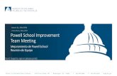 24 de Marzo, 2016, 6PM Powell School Improvement Team Meeting · Próximas Actividades de Construcción Escolar: Marzo 2016 Design Team Review Revisión del Equipo de Diseño Demolition