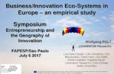 Entrepreneurship and the Geography of Innovation Wolfgang POLTfapesp.br/eventos/2017/insyspo/PDF/06-07/15h_Wolfgang-Polt.pdf · Findings stress importance of customers and suppliers