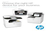 Selection guide Choose the right HP device for your business · Supports the following devices running iOS 4.2 or later: iPad®, iPad 2, iPhone® (3GS or later), iPod® touch (3rd