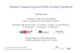 Stream Reasoning and Multi-Context SystemsStream Reasoning and Multi-Context Systems Thomas Eiter Institute of Logic and Computation Vienna University of Technology (TU Wien) joint