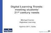 Michael Carrier Highdale Learning Optima 2017, Sofia · comparative audio if available) Phonology: Practise speaking and gaining feedback at pronunciation, stress, word level –for