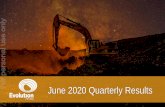 June 2020 Quarterly Results · The Company results are reported under International Financial Reporting Standards (IFRS). This presentation also includes non-IFRS information including