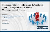 Incorporating Risk -Based Analysis ni to sp. Meeting... Incorporating Risk -Based Analysis ni to Transportatoni