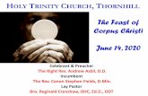 OLY TRINITY CHURCH, THORNHILL · our Lord, who lives and reigns with you and the Holy Spirit, one God, now and for ever. All: Amen. Holy Trinity 190th Anniversary Prayer Bishop: God