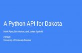 A Python API for Dakotamiracle network dance marathon Hydrotrend: 0.40 0.35 0.30 0.25 0.20 0.15 0.10 0.05 0.00 recurrence interval distribution RI 10 12 1.0 0.8 0.6 0.4 0.2 0.0 14