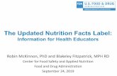 The Updated Nutrition Facts Label · Dietary Fiber • Definition for declared dietary fiber in the updated Nutrition Facts rule: – Fiber that is intact and intrinsic to plants