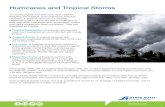 Hurricanes and Tropical Storms - State Auto · storms and hurricanes) are storm surge flooding, inland flooding from heavy rains, destructive winds, tornadoes and high surf and rip