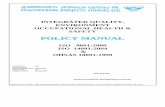 ENGINEERING PROJECTS (I) LTDengineeringprojects.com/ISO Policy1.pdf · integrated quality, environment occupational health & safety policy manual iso 9001:2000 iso 14001:2004 & ohsas