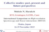 Collective modes: past, present and future perspectives · Osaka, Japan; 16-19 November 2015 7 Isoscalar Excitation Modes of Nuclei Hydrodynamic models/Giant Resonances Coherent vibrations
