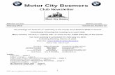 Motor City Beemers · 2017-03-28 · Prez Sez Maury Feuerman Since this is my first newsletter, let me start off by thanking our previous exec committee and especially those who have