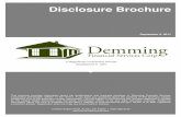 Demming Financial Services Corporation Disclosure Brochure ... · 9/9/2017  · This brochure provides information about the qualifications and business practices of Demming Financial