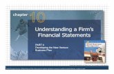Understanding a Firm’s Financial Statements · Understanding Financial Statements Start by answering this question: Accounting for Cookies Video (3 min) • Financial Statements