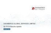 DATAMATICS GLOBAL SERVICES LIMITED Q1 FY19 Results Update Presentation... · COMPANY OVERVIEW FINANCIAL OVERVIEW AWARDS & CERTIFICATIONS . COMPANY OVERVIEW . OUR BRIEF PROFILE We
