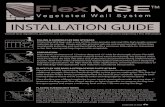 INSTALLATION GUIDE - R. H. Moore & Associates · INSTALLATION GUIDE! "!"#$%#&'()"#)*+,-) FILLING & CLOSING FLEX MSE GTX BAGS Fill the Flex MSE Bags with a mix of 70% clean granular