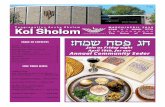 Congregation Anshe Sholom MARCH/APRIL 2019 Kol Sholom … · 2019-02-28 · that they employed. Join me on April 13th at 6:00PM for the Shabbat Hagadol Derashah, when I will address