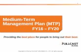 Medium-Term Management Plan (MTP) - FULLCAST …...Further bolster short -term operational support business Expand security businesses Consider new business ventures and prepare for