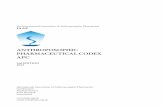 ANTHROPOSOPHIC PHARMACEUTICAL CODEX APC · 2018-11-07 · ANTHROPOSOPHIC PHARMACEUTICAL CODEX APC 3.0 Endorsement Universität Witten/Herdecke As a professor for Anthroposophic Medicine