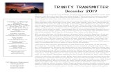 TRINITY TRANSMITTER December 2019 · Thanksgiving meal to thank God for the bountiful harvest. The preschoolers have also thanked God for our many blessings, our families, our friends,
