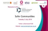 Safer Communities · Preventing radicalisation (CT) •Recommissioning •Partnership reinvigoration Drugs & Alcohol •Need Assessment •Opportunity for Violence Reduction Units