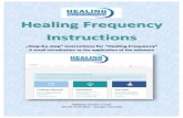 Healing Frequency Instructions - Alternativ Gesund · • Frequencies according to Dr. Clark and Dr. Rife ... In order to obtain for example desired sequences on one of the Diamond