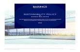 SUSTAINABILITY POLICY · 2020-05-30 · SUSTAINABILITY POLICY for BARINGS REAL ESTATE “The Barings Real Estate Sustainability Policy serves as a foundation upon which we can build