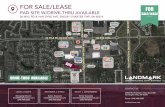 FOR SALE/LEASE FOR PAD SITE W/DRIVE-THRU AVAILABLE SALE ... · 2010 Census Population 6,996 45,508 110,049 2000 Census Population 4,548 35,378 86,085 Projected Annual Growth 2019
