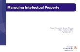 Managing Intellectual Property · Managing Intellectual Property . Disclaimer ! The information contained in this presentation is of a general nature. It is not legal advice and should