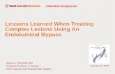 Lessons Learned When Treating Complex Lesions Using An … · BMS, n = 63 1 Year Primary Patency (per protocol analysis) All Lesions Patency benefit of Viabahn amplified in lesions