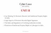 (BTCOE504) UNIT-II - WordPress.com · UNIT-II • Law Relating To Electronic Records And Intellectual Property Rights In India • Legal Aspects of Electronic Records/Digital Signatures