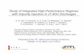 Study of Integrated High-Performance Regimes PRINCETON ...gs2.sourceforge.net/khill.iaea02.pdf · PRINCETON PLASMA PHYSICS LABORATORY PPPL JT-60U has achieved near ITER performance