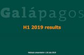 H1 2019 results - West Corporation · Galapagos expressly disclaims any obligation to update any statement in this document to reflect any change or future development with respect
