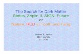 The Search for Dark Matter Status, Zeplin II, SIGN, Future ...people.physics.tamu.edu/kamon/research/talk/ppc... · B Morgan, SM Pealing, M Robinson, NJC Spooner, DR Tovey Department