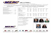 VOLLEYBALL - admin.xosn.comadmin.xosn.com/pdf9/5461332.pdf · @MEACsports @MEACsports 2017 VOLLEYball Game Notes Monday, November 6 MEAC Record Overall Record NORTHERN DIVISION TEAM