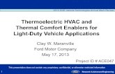 Thermoelectric HVAC and Thermal Comfort ... - Energy.gov€¦ · This presentation does not contain any proprietary, confidential, or otherwise restricted information 1 Thermoelectric