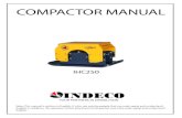 COMPACTOR MANUALindeco-breakers.com/wp-content/uploads/2015/02/IHC-250-Compact… · INDECO N.A. warrants New Indeco Compactors to be free of defects in materials or workmanship subject
