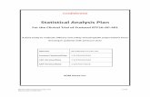 Statistical Analysis Planclinicaltrials.gov/ProvidedDocs/63/NCT02863263/SAP_001.pdfEffective Date: 01 AUG 2015 1. Objective The Statistical Analysis Plan is a guideline for Protocol