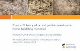 Cost efficiency of wood pellets used as a · Korrelation des Arbeitszeitaufwandes für die Entmistung in APmin/Tag mit den Abwesenheitszeiten der Pferde in h/Tag; 34. Korrelation