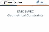 EMC BWEC Geometrical Constraints · Geometrical Constraints . 14-Dec-17 PANDA Mechanical Workshop 2 405 165 438 Reminder from June 2014 Technical Board (in mm) 14-Dec-17 PANDA Mechanical