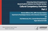 Enhancing Cultural Competence in Mental Health & Substance ... · Mental Health & Substance Use Disorder Services: Cultural Competency Overview Part 2 Monnica Williams, Ph.D., ABPP,