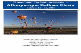 Travel with Ledean presents… Albuquerque Balloon …...airport-to-hotel transfers when purchasing our airfare with your tour. If you have arranged for your own air, we are pleased