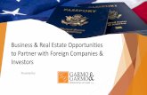Business & Real Estate Opportunities to Partner with ... · L visas are non-immigrant visas usually valid for initial period one year but can be renewed. Process is fast usually in