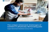 Unique Retirement Challenges of Workers in …...This report spotlights the retirement-related issues faced by physical workers and provides actionable recommen-dations for mitigating