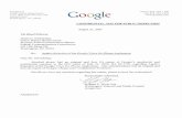 wireless.fcc.govGoogle Inc. ("Google") thanks the Commission for its letter of July 31, 2009, DA 09- 1739, seeking information regarding the recent decision by Apple Inc. ("Apple")
