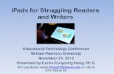 iPads for Struggling Readers and Writers€¦ · •Or search by choosing a category ... evaluation rubric for 1-2 apps. ... Resources (Hand-outs) 1. Reading Rockets: List of the