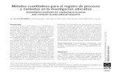 Métodos cuantitativos para el registro de procesos y contextos … · 2019-01-24 · Métodos cuantitativos para el registro de procesos y contextos 453 revista española de pedagogía