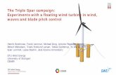 The Triple Spar campaign: Experiments with a …...The Triple Spar campaign: Experiment s with a floating wind turbine in wind, waves and blade pitch control Henrik Bre dmose, Frank