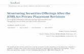 Structuring Securities Offerings After the JOBS Act …media.straffordpub.com/products/structuring-securities...2013/08/22  · Private Offering Reform New rules permitting general