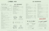 Le Menu #10 Les Beverages les desserts COCKTAILS€¦ · LA grand FINALE Den franska drömtrippeln: Crème Brûlée, ... Pimento, ginger & chili ..... 50 kr Kaffe ... GRENOBLE Replika