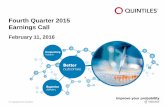 Fourth Quarter 2015 Earnings Call€¦ · Fourth Quarter 2015 Earnings Call February 11, 2016. 2 This presentation contains forward- looking statements within the meaning of Section